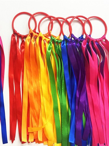 Amazon Rainbow Dance Hand Kite Colorful Ribbon Ribbon Toy Streamer Bracelet Sports Props
