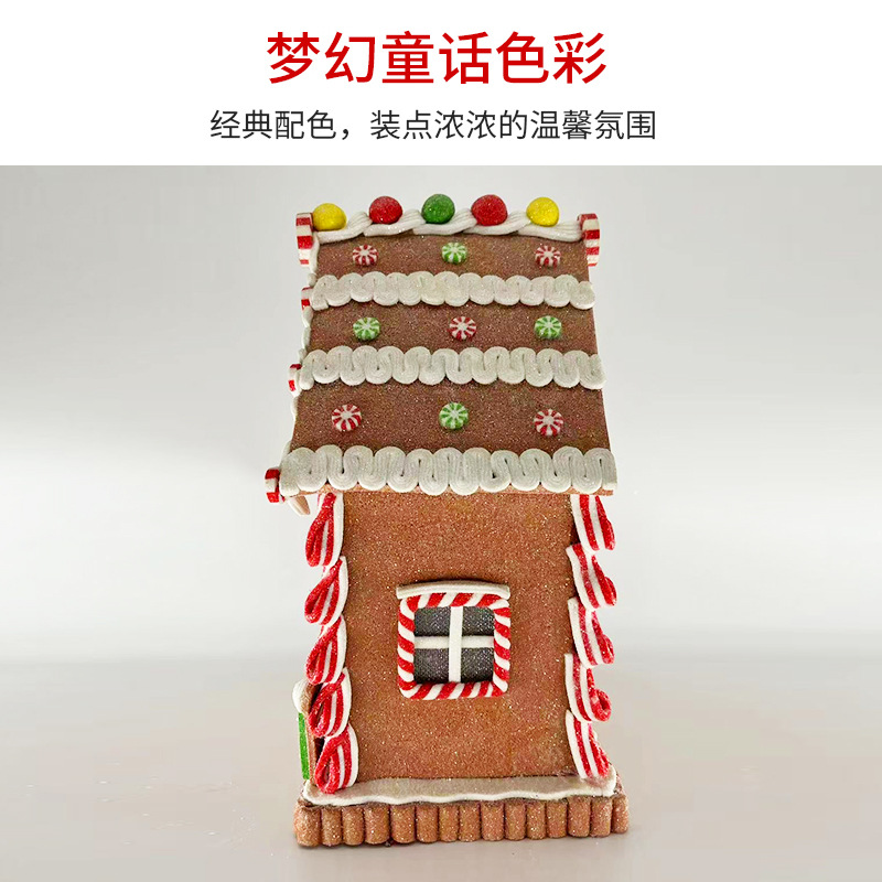 Factory wholesale soft pottery crafts decorations soft pottery house Christmas tree decoration tourism commemorative ornaments