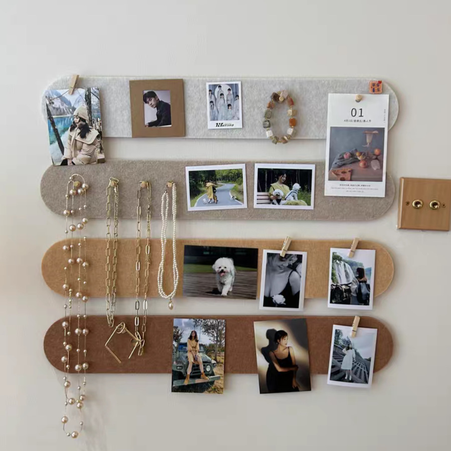 Ins Photo Wall Felt Board Self-Adhesive Polaroid Key Storage Artifact Kindergarten Shop Wall Desktop Decoration