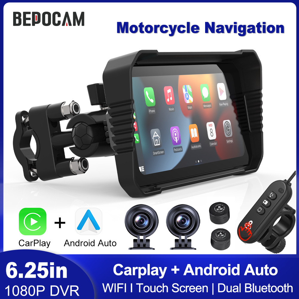 6.25inch Motorcycle Navigation Recorder Waterproof Smart Riding Gps High-Definition Motorcycle Driving Record