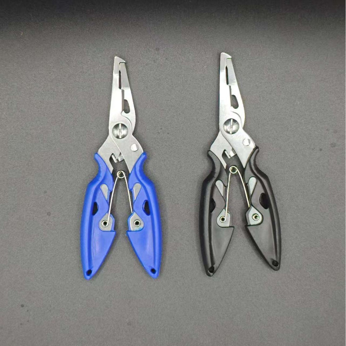 Stainless steel open double ring micro-object fishing tongs special open small double ring small steel ring pe fishing line shear multi-function road sub-tongs