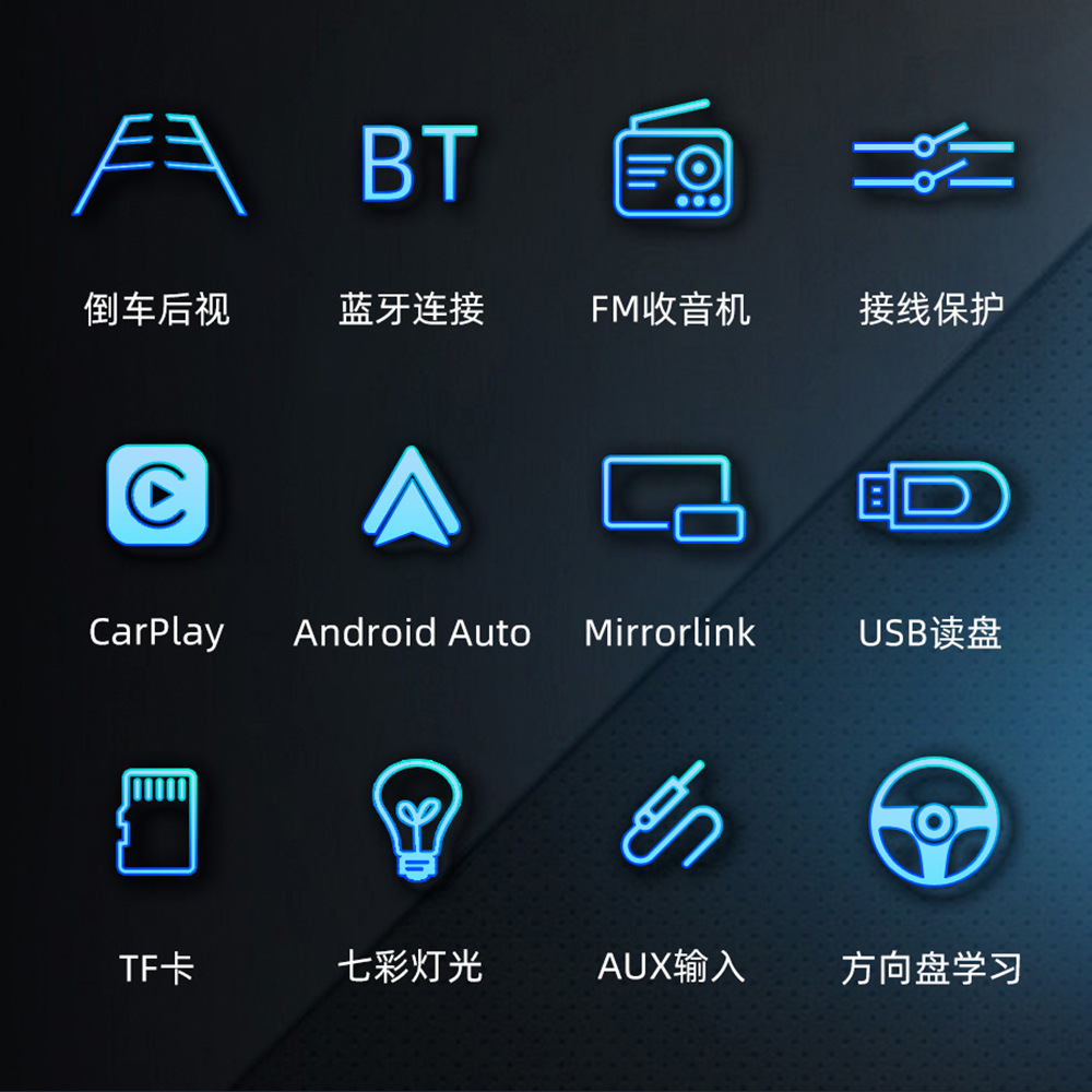 Cross-Border 7inch Car Mp4/Mp5 Player Bluetooth Hands-Free Fm Card Amplifier Radio Reversing Priority