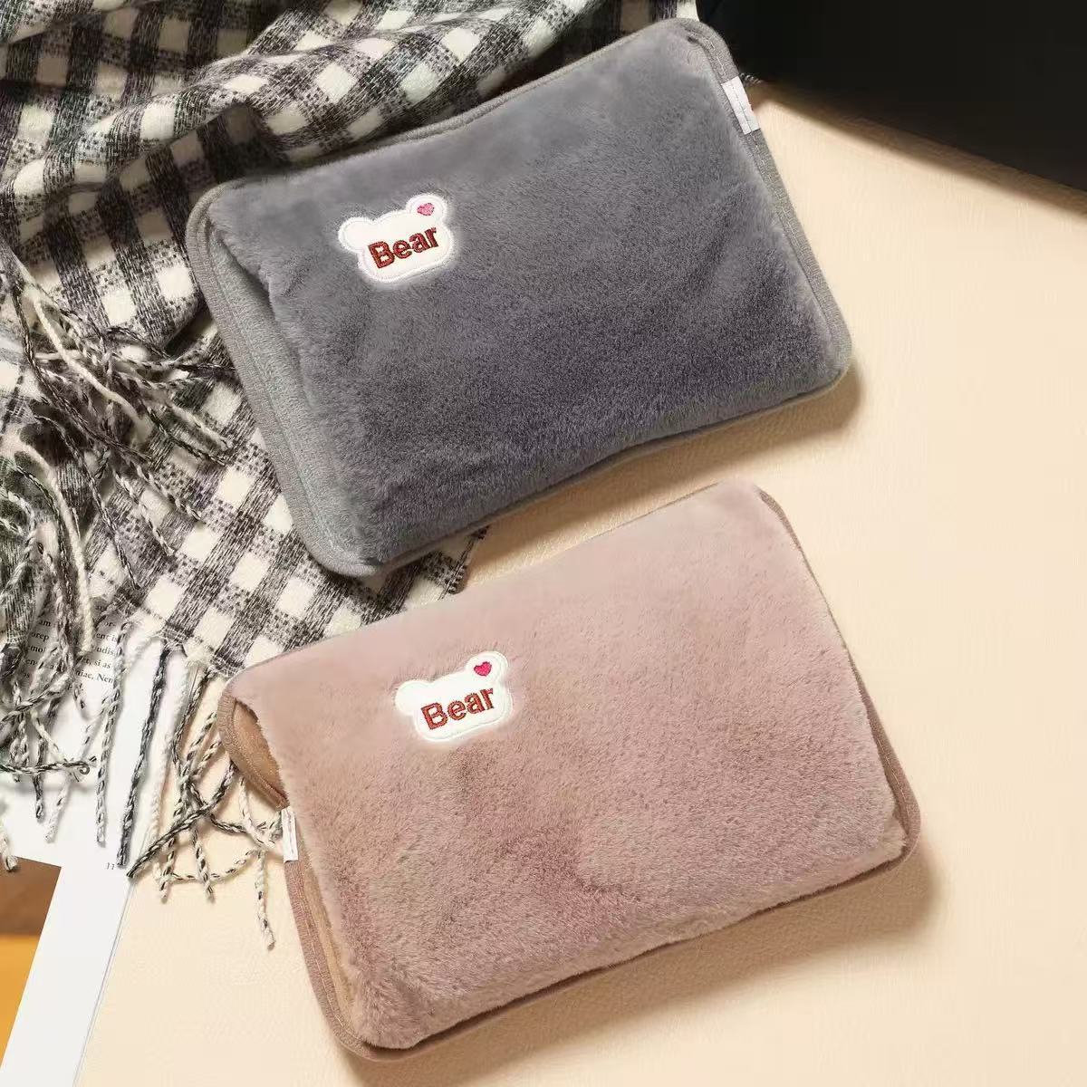 Cross-Border Rechargeable Hot Water Bottle Cartoon Electric Heating Bag European Standard Plush Baby Warmer British Standard Foreign Trade Hand Warmer Wholesale