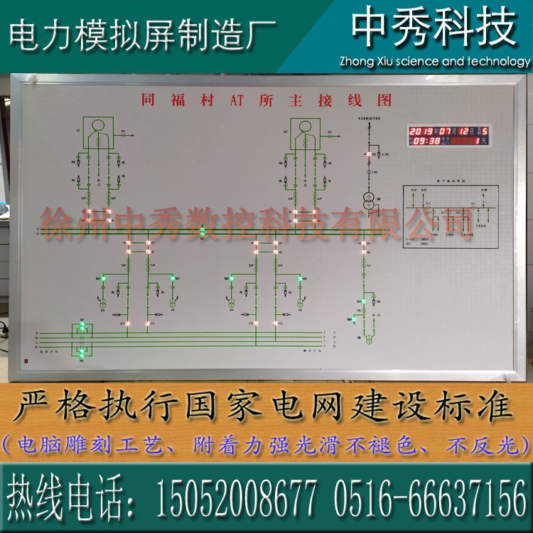 Manufacturer Wholesale High-Speed Rail Lighting Substation at Substation Step-Down Substation Mosaic Power Simulation Screen Electrical Simulation Panel
