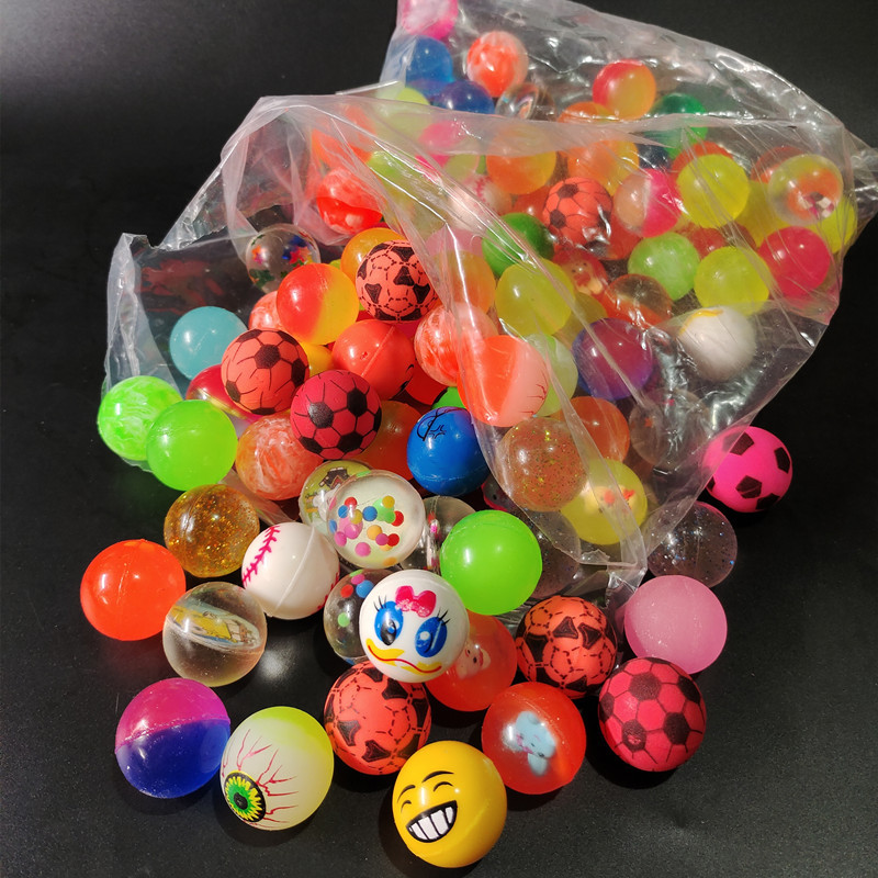 25mm pinball No. 27 floating water elastic ball jumping ball colorful paradise rainbow machine children's toy floating toy