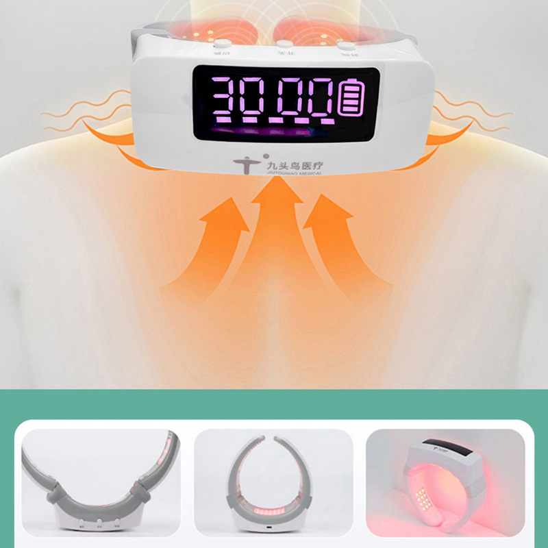 Nine-Headed Bird Neck Cervical Spine Thyroid Nodule Anti-Inflammatory Analgesic Neck and Shoulder Home Physiotherapy Instrument Red and Blue Light Therapy Instrument