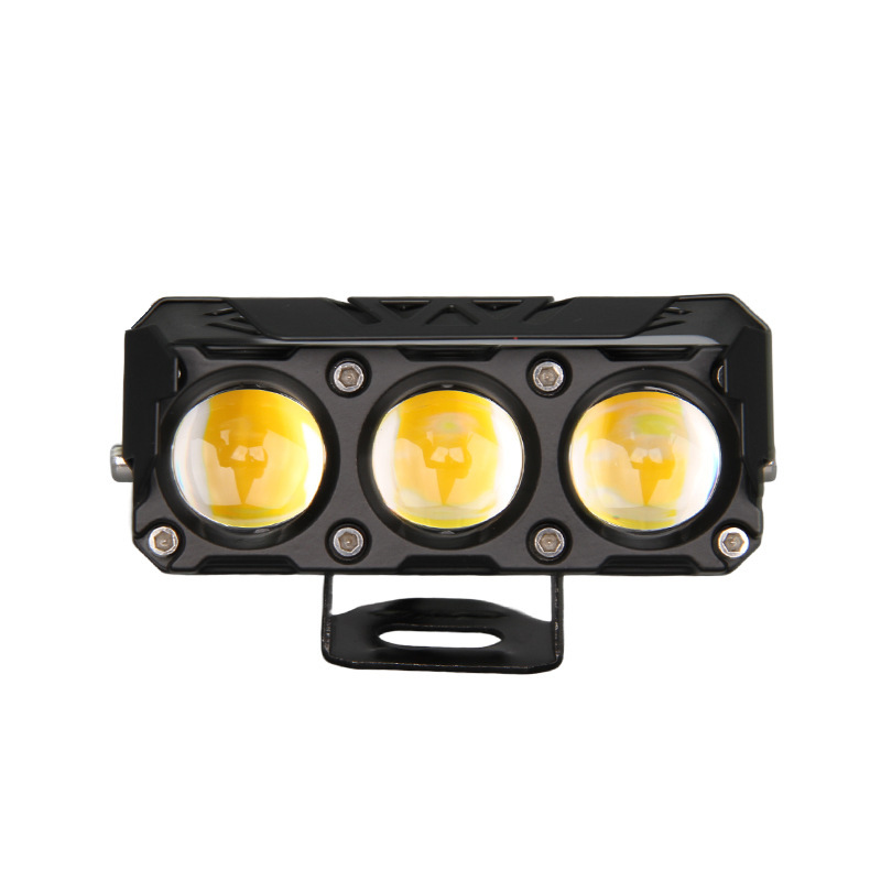 Motorcycle spotlight two-color led headlight three-eye spotlight far and near light waterproof electric motorcycle headlight modification