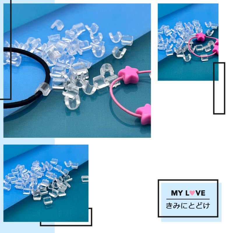 Ювелирные аксессуары от производителя для детей резинка фиксирующий замок полукруглый прозрачный задний замок DIY резинка пластиковый замок