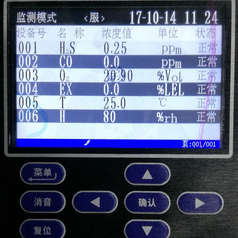 Fixed Chlorine Gas Leak Detection System Gas Concentration Alarm Online Host