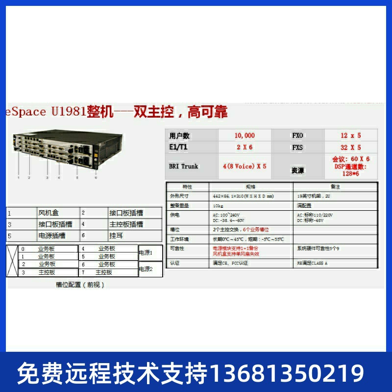 [Original Huawei] Espace U1981 Host Programmable Telephone Switch Unified Communication Application