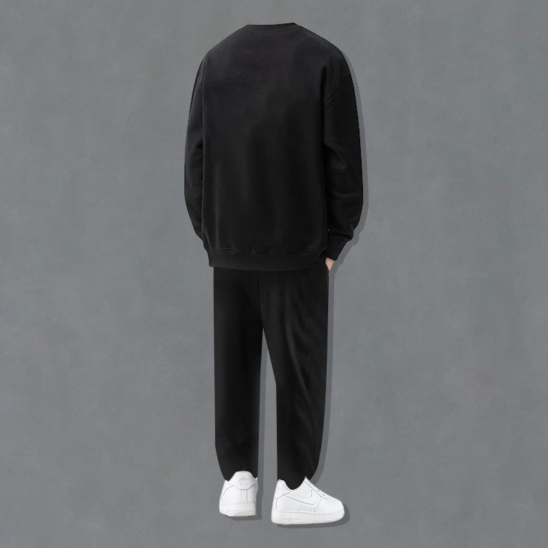 DW1001-DW1042 extra large size fleece-lined sports cotton collection fat men's sweater pants autumn and winter