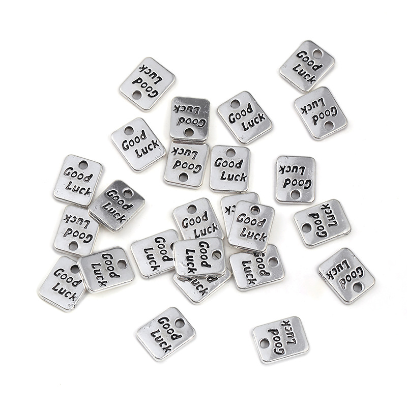 DIY retro alloy accessories English plate pendant handicraft accessories