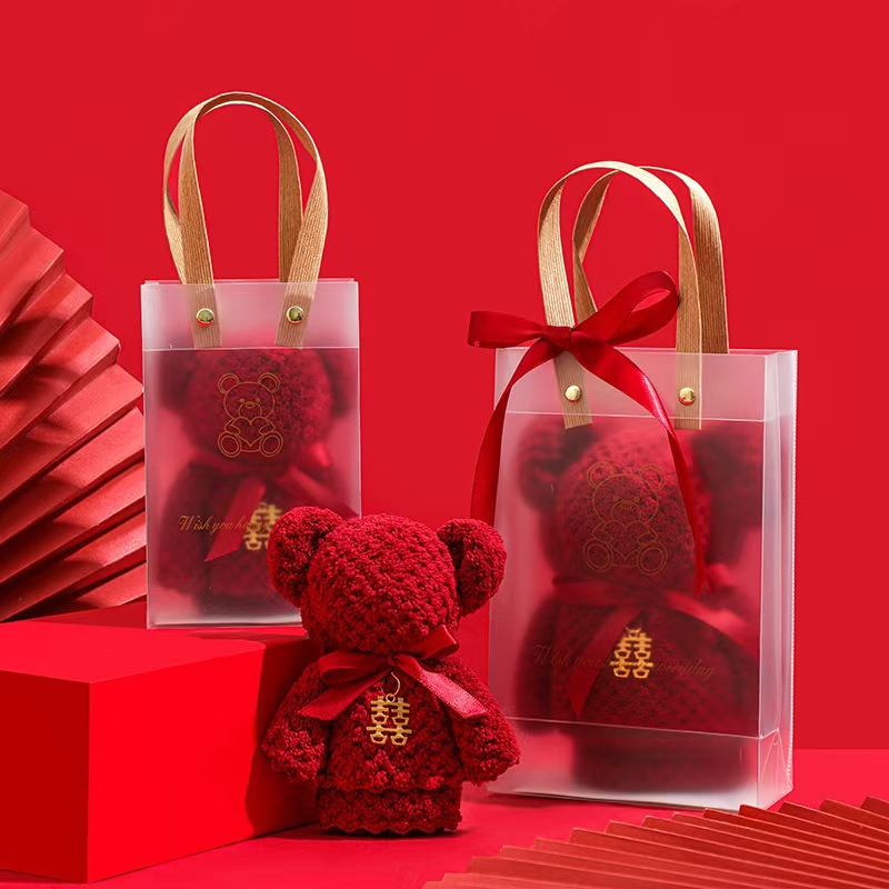 Полотенце с рисунком ананаса медведь сувенир свадебный подарок магазин свадебный день рождения подарок на возврат подарок на открытие оптовая реклама