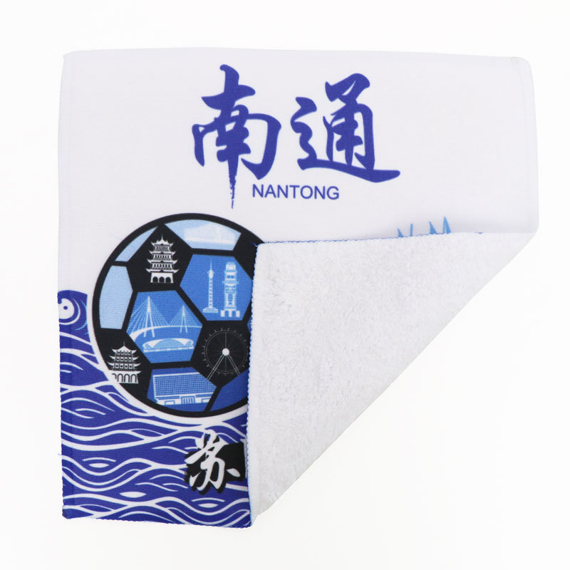 Manufacturer Customized Scottish Premier League Team Logo Logo Handkerchief Football Event Fan Square Scarf Polyester Printed Commemorative Small Hair