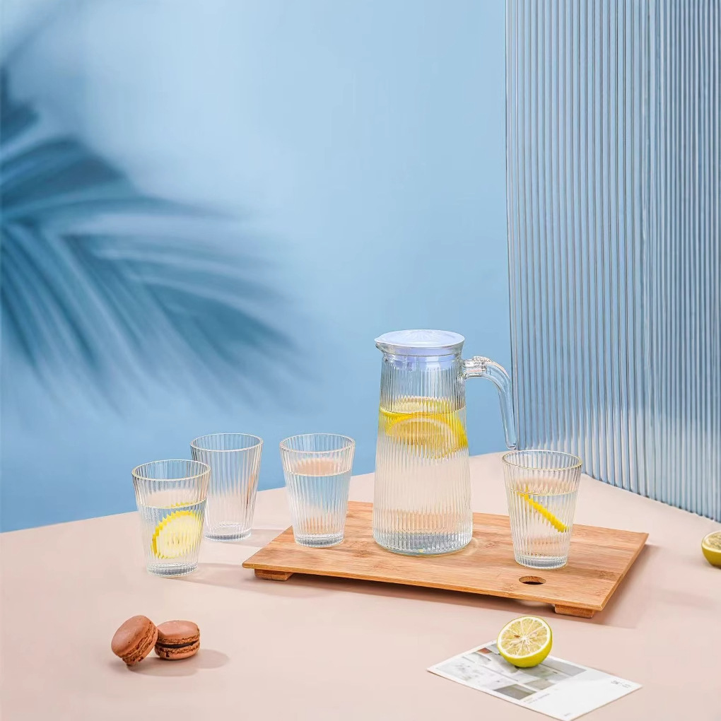 Five-Piece Set of Fog Seawater Household Office Cold Water Kettle Glass Water Cup Set Business Event Gift Customization