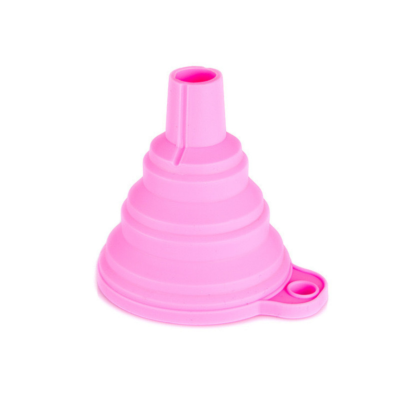 Folding Funnel Dispenser Large Edible Grade Oil Leakage Small Funnel Pouring Wine Artifact Silicone Pouring Oil Plastic Refueling Funnel