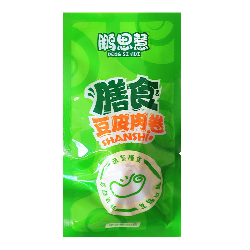 Bai Huipeng Sihui Diet Bean Skin Meat Roll 80g Bean Roll Snack Chicken Roll Nutrition Instant Northeast Specialty
