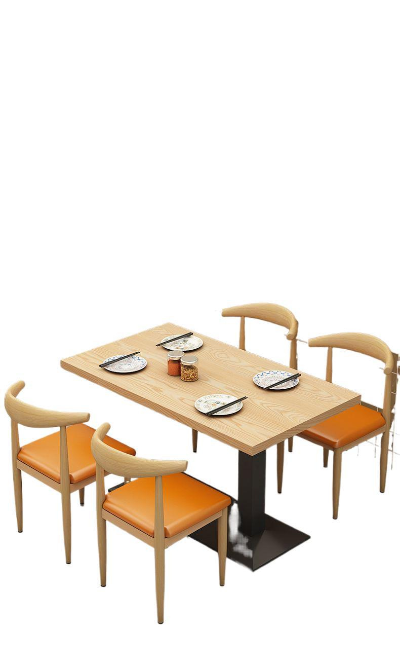 Snack Noodle Shop Barbecue Breakfast Catering Fast Food Table and Chair Combination Milk Tea Dessert Shop Restaurant Table Commercial Economical