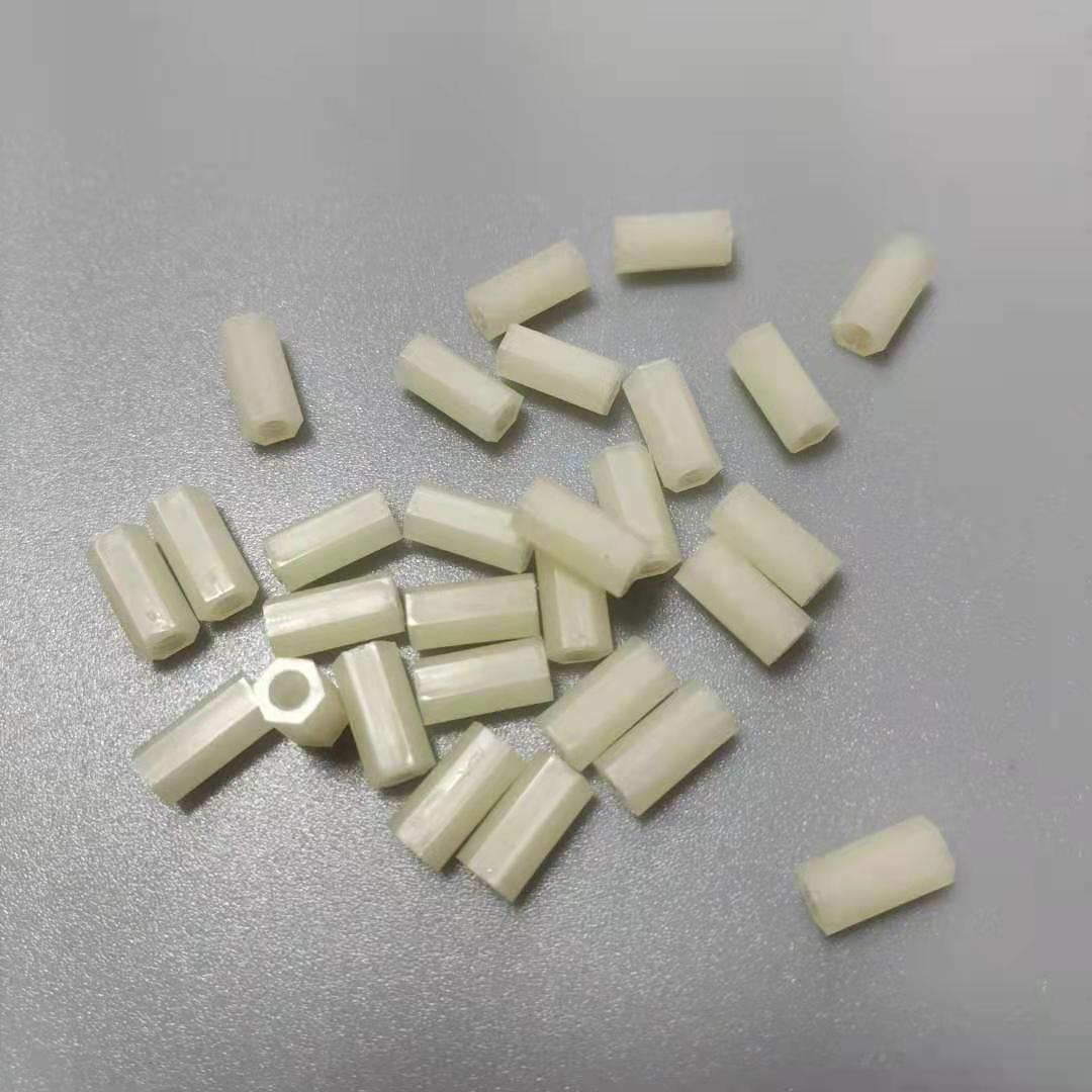 Self-produced wholesale hexagonal internal thread isolation column plastic column outer hexagonal nylon column nylon column internal thread column