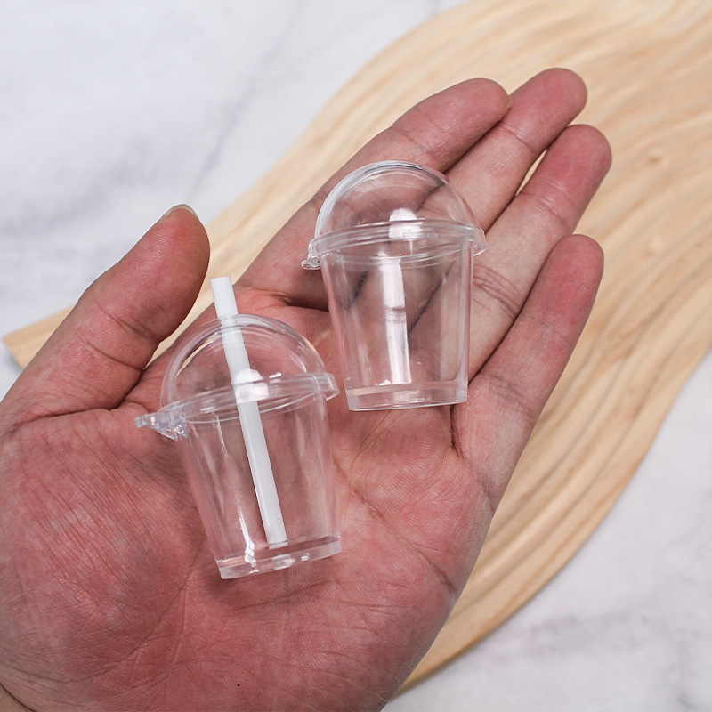 Миниатюрная игрушечная чашка из имитированного дерева для молочного чая, набор материалов для творчества для кукол