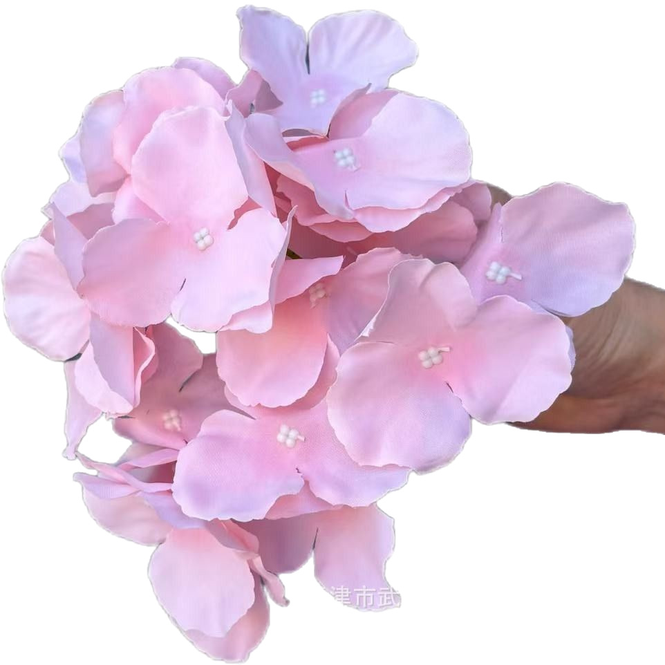 Cross-Border Single-Head 27-Piece Hydrangea Artificial Flower Wedding Decoration Wholesale Fake Flower Accessories Assembly Dried Flowers