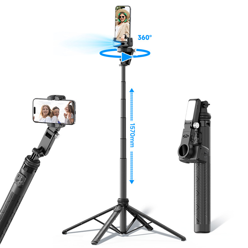 Cyke's New Ai Intelligent Face Tracking Live Broadcast Aluminum Alloy Bracket Anti-Shake Retractable Four-Legged Desktop Stabilizer