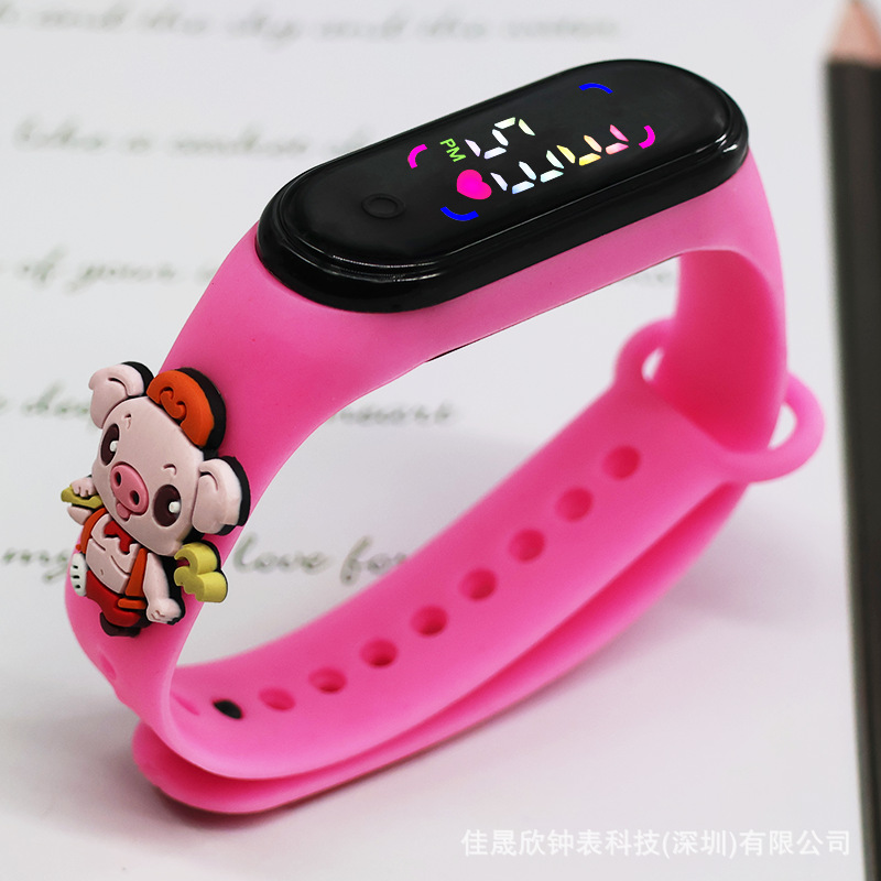 Cartoon Cute Mini Anime Led Lantern Doll Watch Children's Outdoor Sports Waterproof Electronic Watch Spot