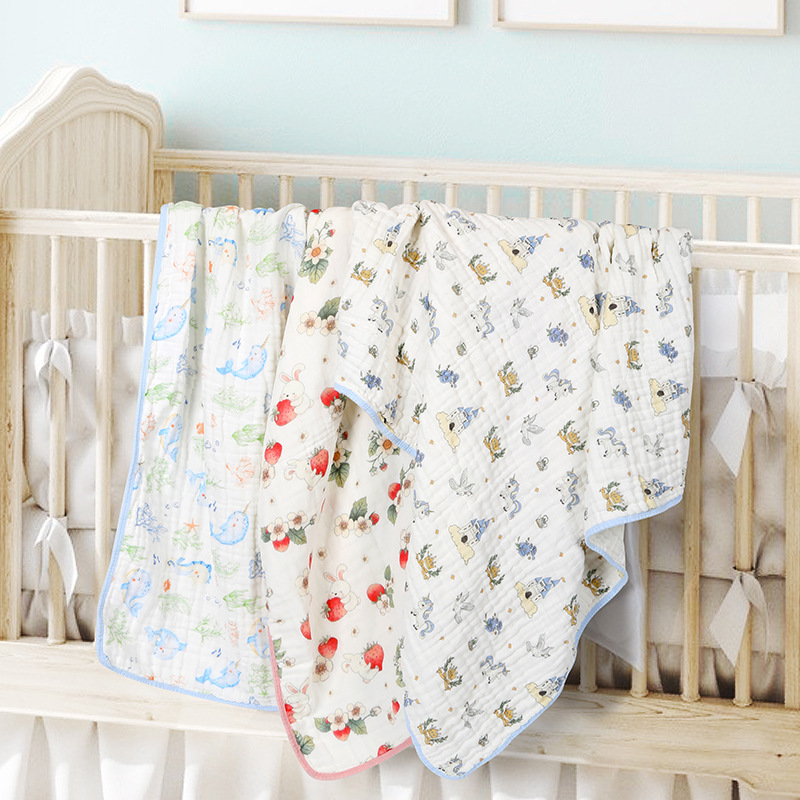 Baby wash bath towel cotton gauze newborn cotton bath soft absorbent baby blanket 110*110 large