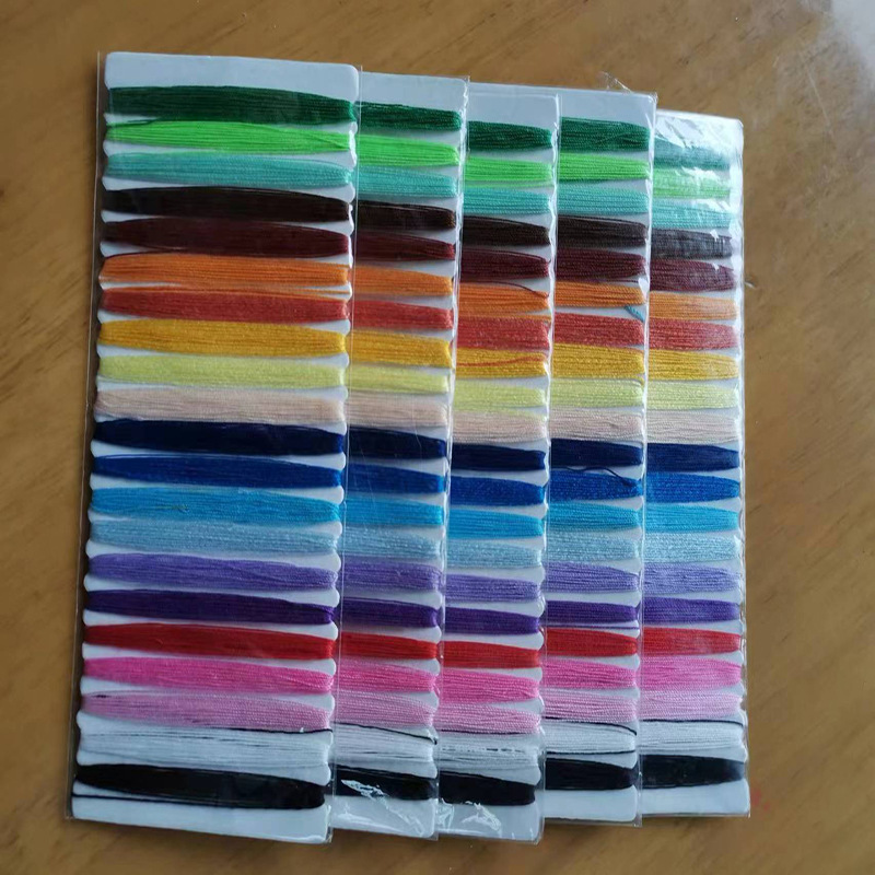 21-Color Thread Set for Handmade Sewing Kits, Cross-Stitch Sewing Threads, Embroidery Threads with Needles, 3m Bags of Cotton Embroidery Threads