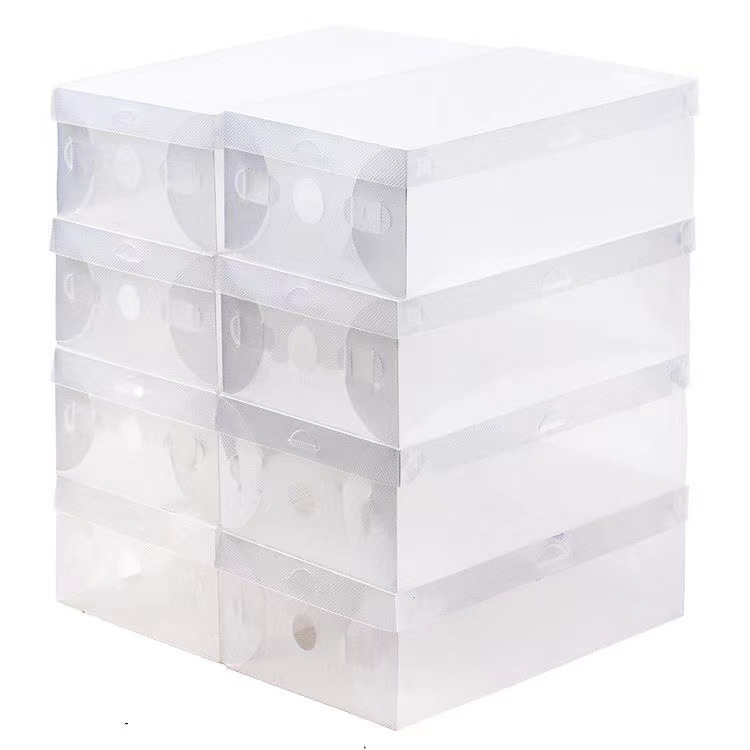 Cross-Border Plastic Household Transparent Shoe Box Home Storage Box Dust-Proof Foldable Storage Flip-Top Shoe Box Manufacturer Wholesale