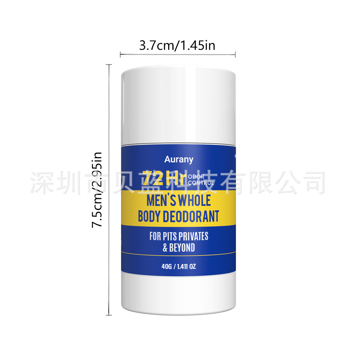 Cross-Border Men's Deodorant 40g Can Moisturize and Soothe the Underarm Private Parts for 72 Hours of Freshness