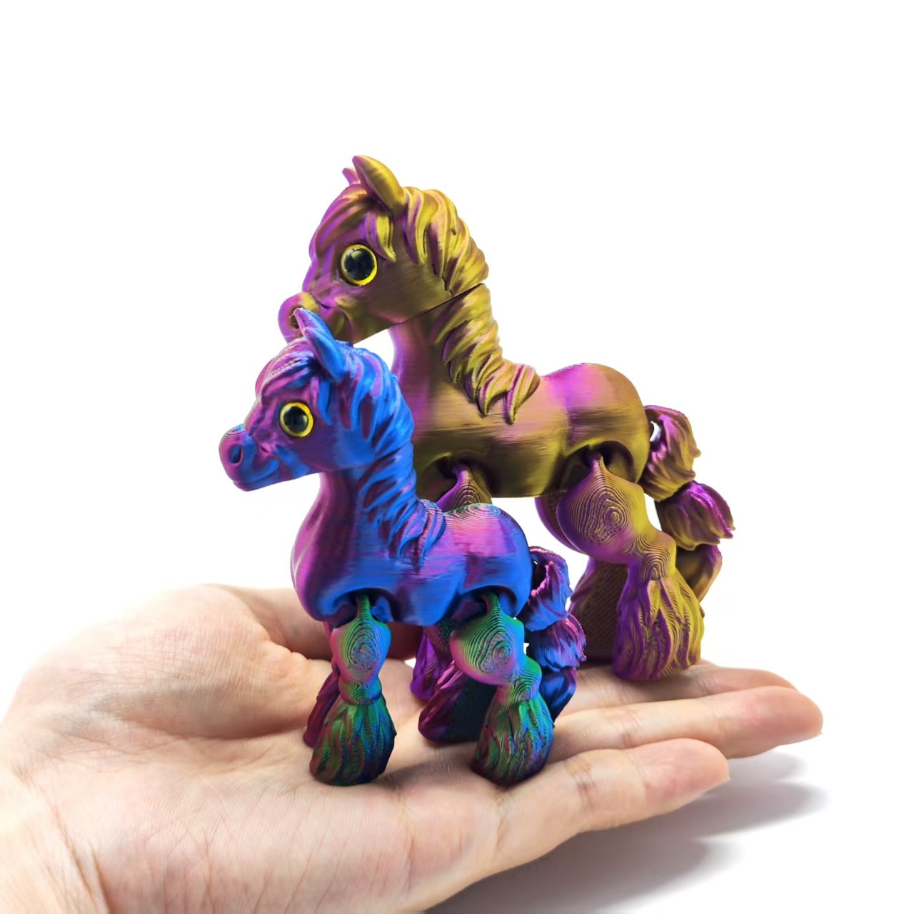 3D Printed Pony with Movable Joints, Children's Toy, Creative Ornament, Cross-Border Craft Animal Model