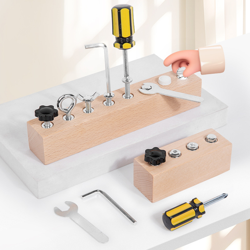 Образовательные игрушки раннего обучения Монтессори, рабочий стол с гайками, пособия для обучения, координация движений рук и глаз для детей