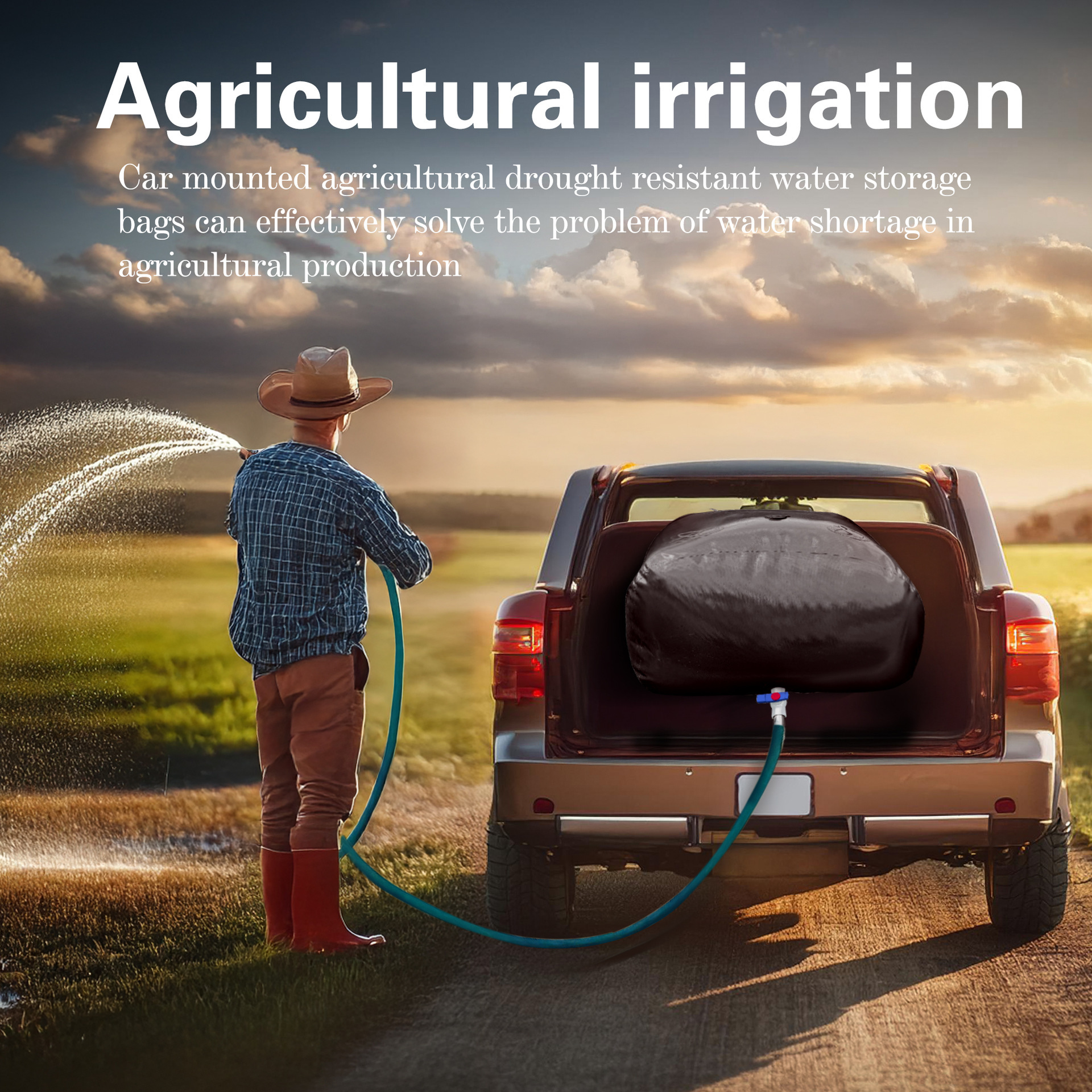 Cross-Border Direct Water Supply Water Bag Large Capacity Outdoor Vehicle-Mounted Irrigation Portable Foldable Water Tank Agricultural Storage Tank