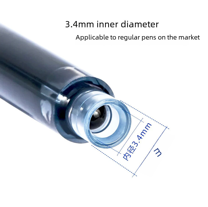 Pen ink bag suit 3.4mm replaceable primary school student straight-liquid erasable pure blue black ink blue red