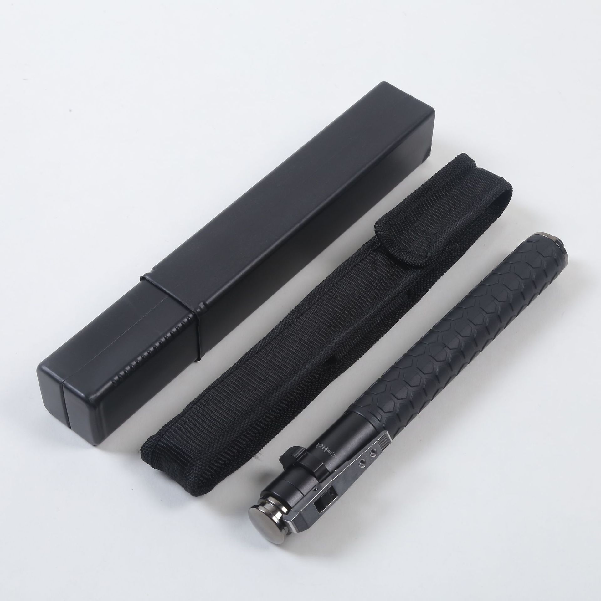 Knife-Blocking Self-Defense Stick Hummer Spring Telescopic Stick Three-Section Stick Outdoor Vehicle-Mounted Self-Defense Stick Self-Defense Martial Arts Stick Stick