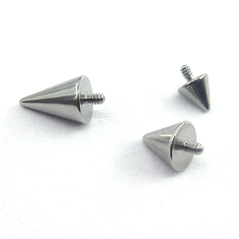 Meier stainless steel external tooth ball external thread pointed cone external ear nail external tooth point puncture jewelry accessories external wire ball point