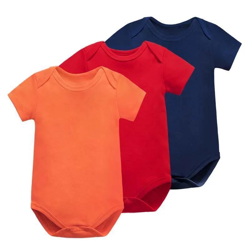 Детский комбинезон с коротким рукавом, черный, летний, из чистого хлопка