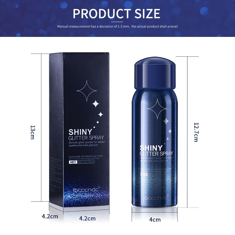Ibcccndc Glitter Spray Nightclub Party Body Starry Sky Glitter Spray Stage Makeup Spray Glitter