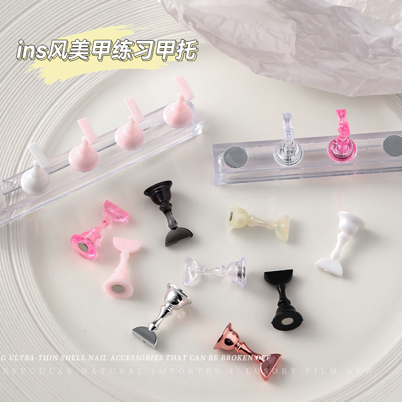 Nail art trumpet chess piece nail care Japanese series ice through magic color nail bracket transparent with magnet nail art tools wholesale