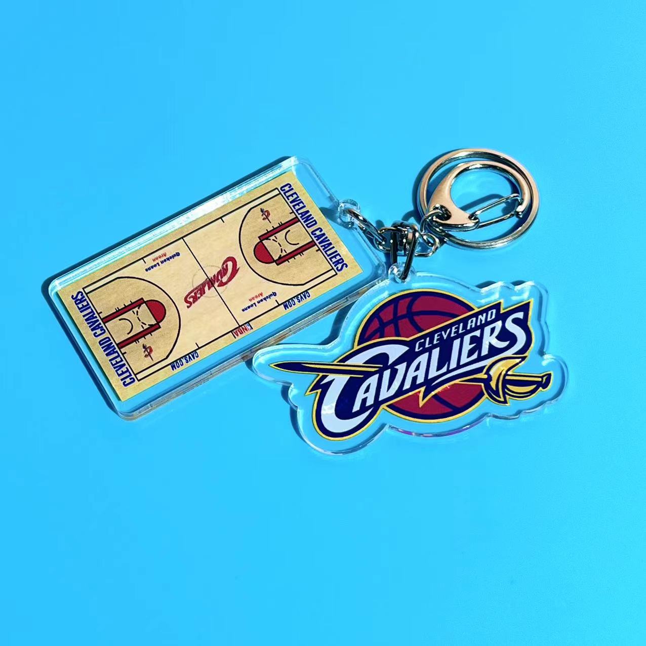 nba Lakers Warriors Nets Clippers Grizzlies Basketball Keychain Car School Bag Pendant Acrylic