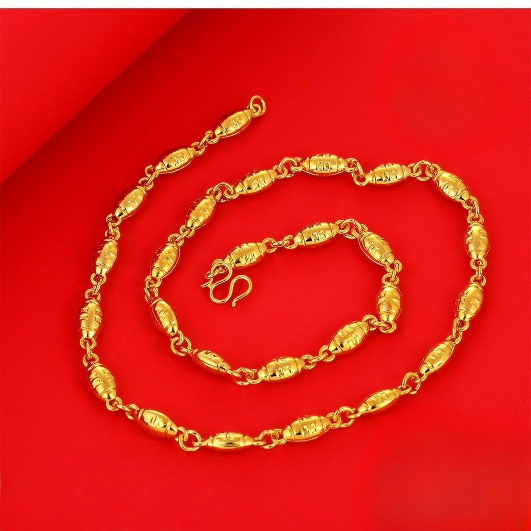 High Imitation Vietnamese Sand Gold Men's Transfer Necklace Gold Olive Necklace Jewelry Gift Jewelry