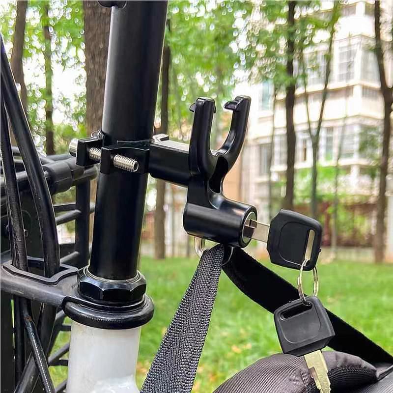 Electric vehicle hook fixed double hook helmet lock scooter waterproof anti-theft helmet lock convenient hook riding equipment