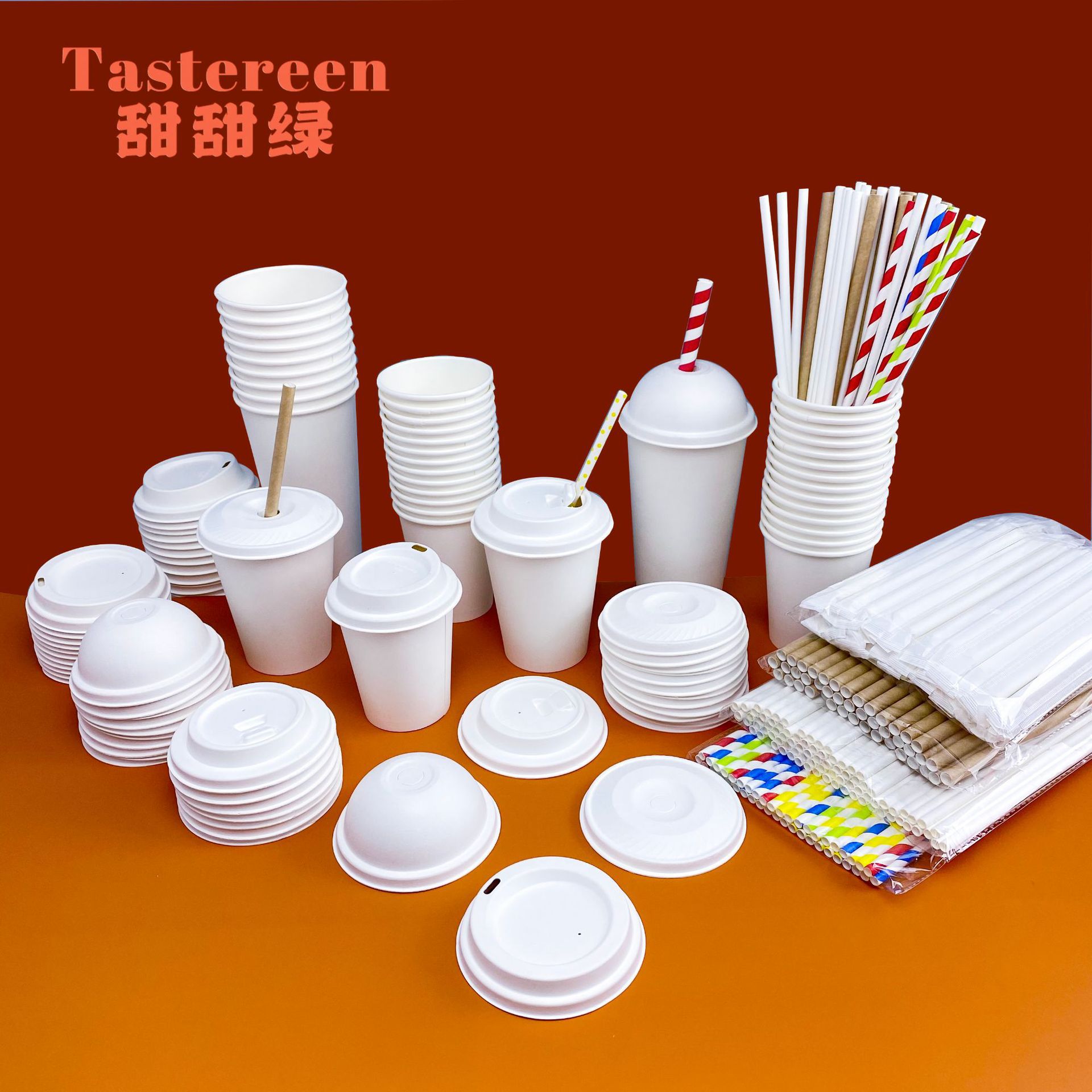 Одноразовая крышка для кофейного стакана из сахарного тростника, упаковка для напитков на вынос, крышка для горячих напитков, герметичная