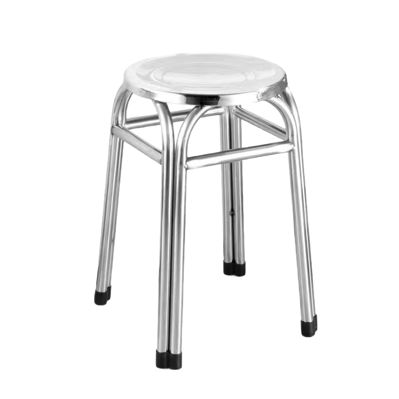 Stainless Steel Round Stool Front Desk Office Stool Nurse Surgery High and Low Stool Workshop Stool Square Stool Canteen Dining Table Chair