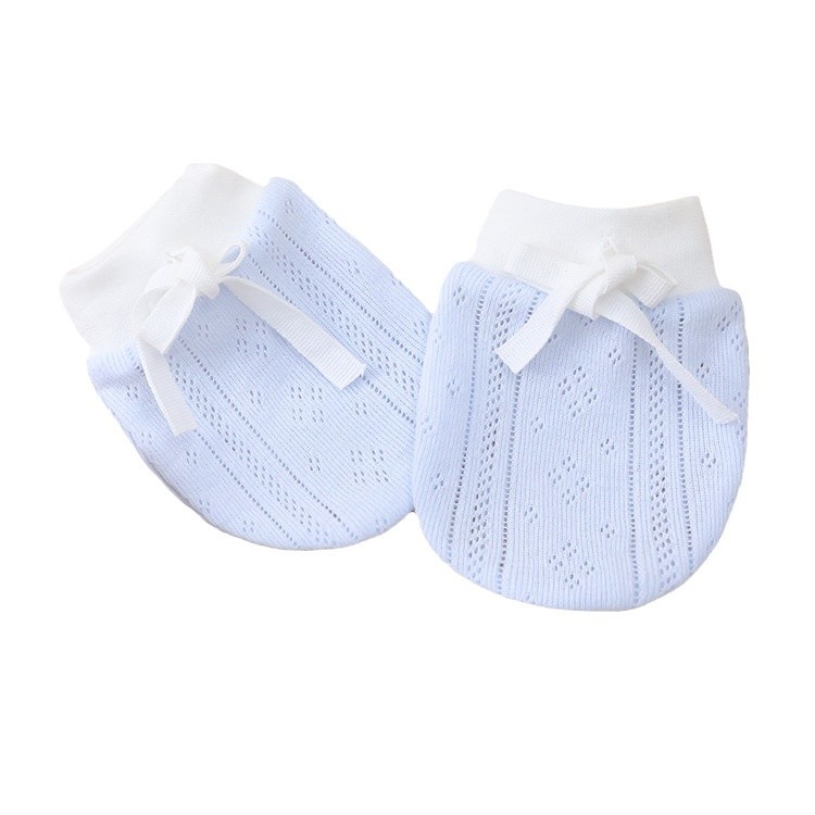 Baby Anti-scratch Gloves Baby Adjustable Summer New Transparent Jacquard Thin Gloves Newborn Gloves