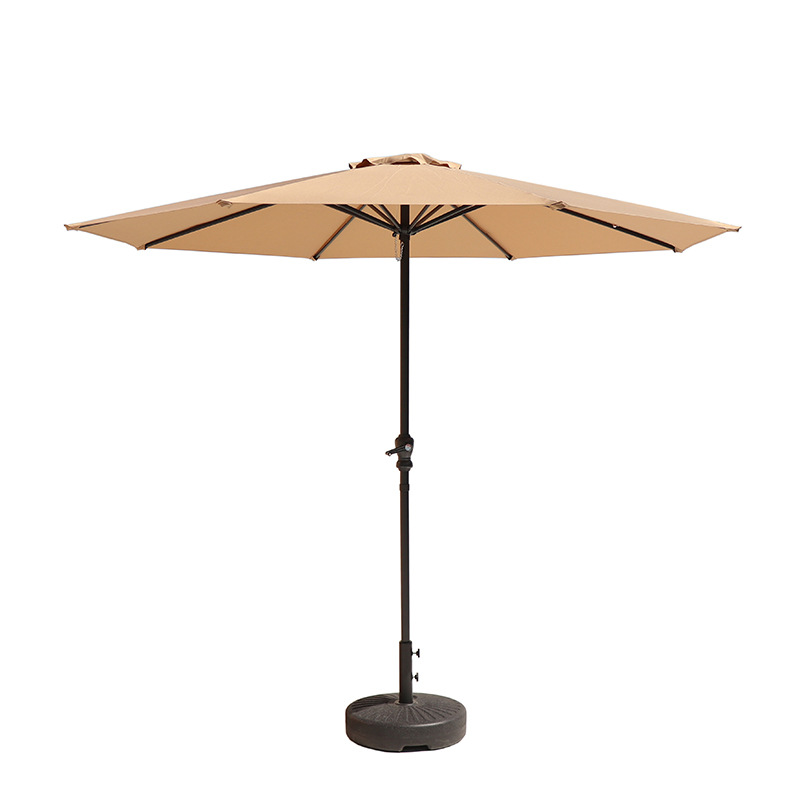 Outdoor Courtyard Sunshade Umbrella Sunscreen Middle Column Umbrella Hand-cranked Straight Rod Umbrella Beach Advertising Logo Umbrella Camping Folding Umbrella