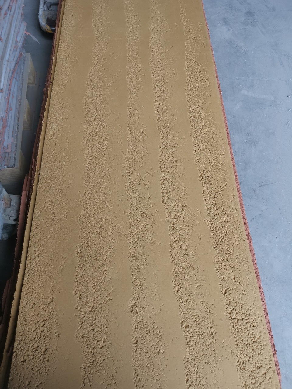 Three-color gradient small rammed earth plate indoor Radian bendable decoration fireproof and moisture-proof