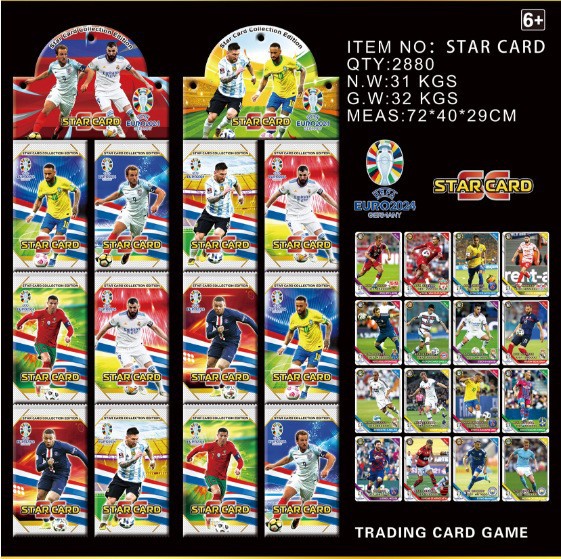 Cross-Border Shanhaijing Football Star Pokémon Cards Laser Cards Tcg Naruto Demon Slayer Board Game