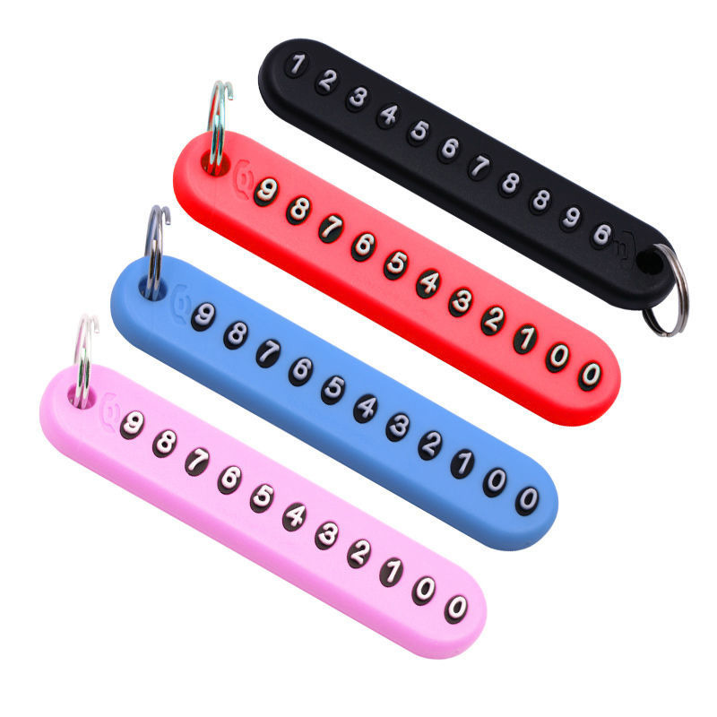 Car key chain pendant anti-lost mobile phone number number number tag anti-lost number anti-lost number sign